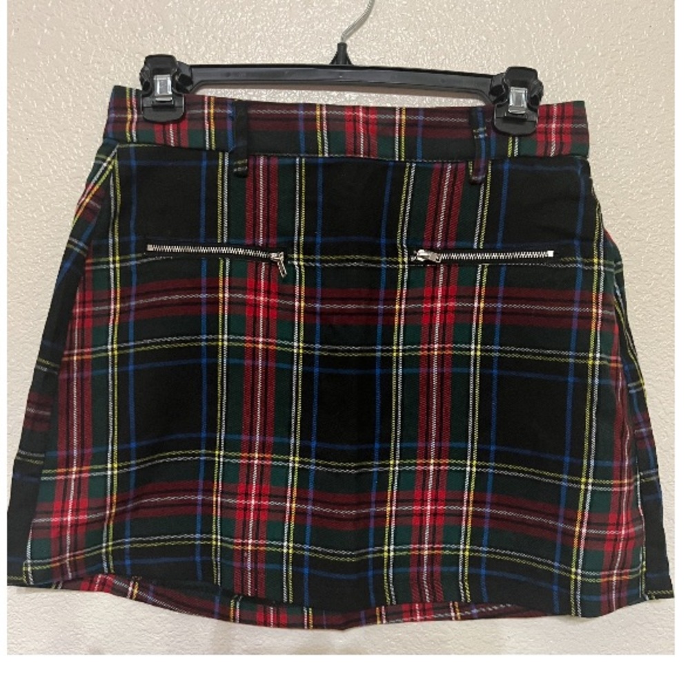 NWOT Af studio plaid mini skirt